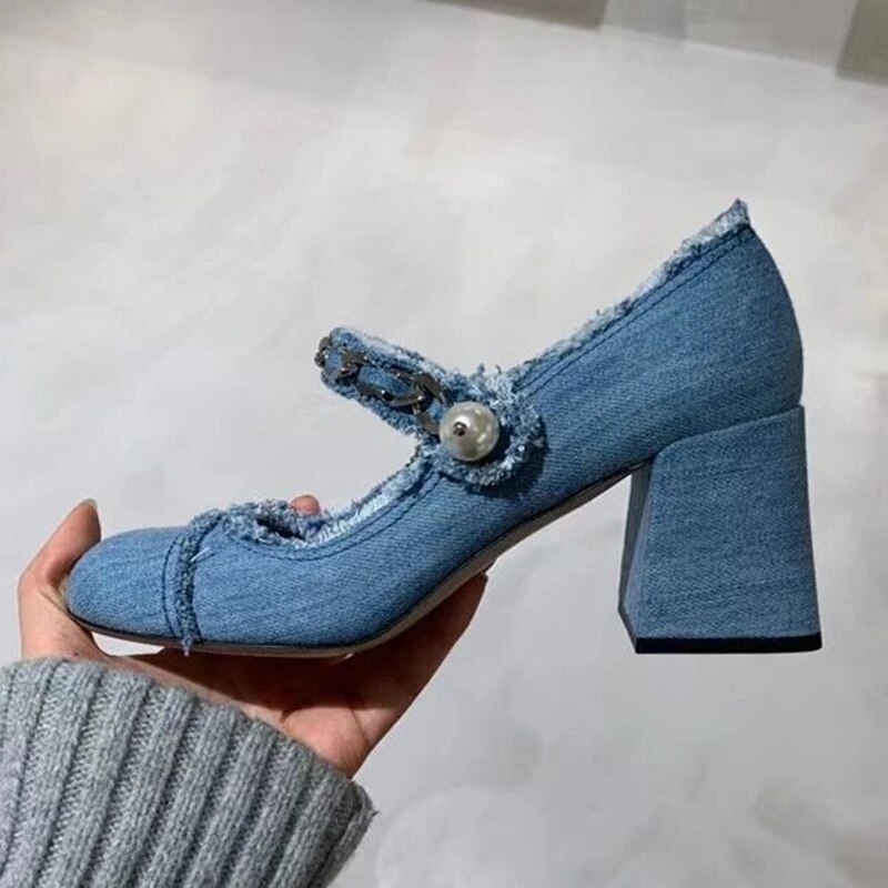 Denim 2024 pumps ladies