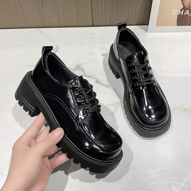 British Small Leather Shoes Womens 