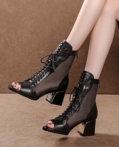 women's peep toe ankle boots