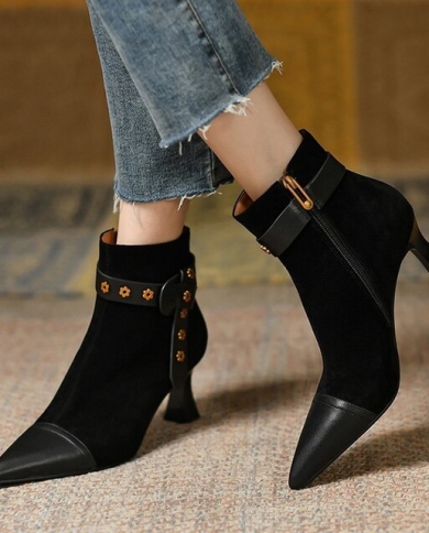 leather female boots