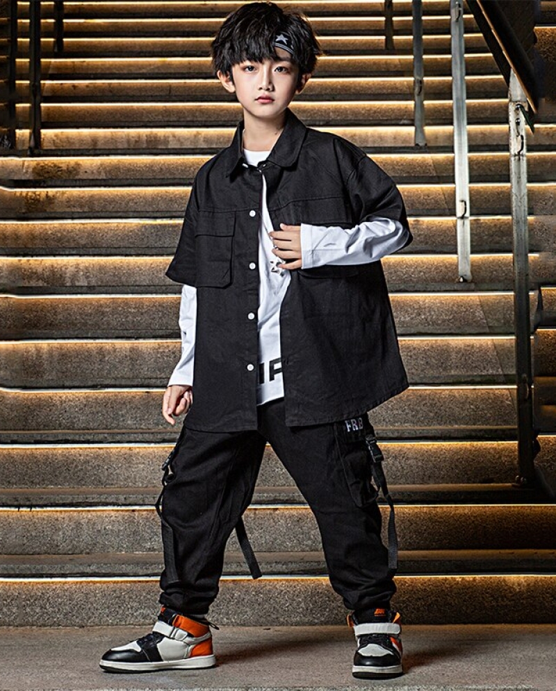 Buy 2 Pieces Suit T-shirt+Shorts Boys Summer Outfits Kids Teenage Boys  Clothing Sets Hip-hop Dancing Sports Tracksuits Hip-hop Shining Suit at  affordable prices — free shipping, real reviews with photos — Joom