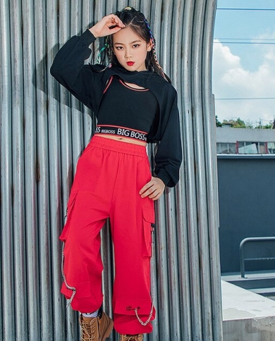 Red Hip Hop Cargo Trousers Women For Women Perfect For Street