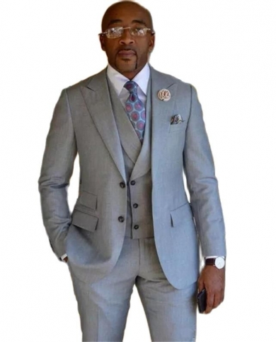 Dark Grey Jacket Pant Light Grey Vest Suit For Men 3 Pieces Trajes De  Hombre Terno Custume Homme Wedding Terno Masculino Blazer  AliExpress