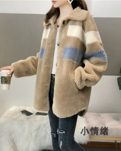 lambswool fur coat