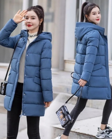 Women Ladies Long Padded Coat Winter Warm Cotton Jacket Parka with