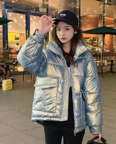 glossy winter jacket