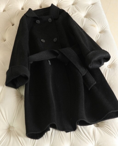 Long Cashmere Double Sided Wool Coat 