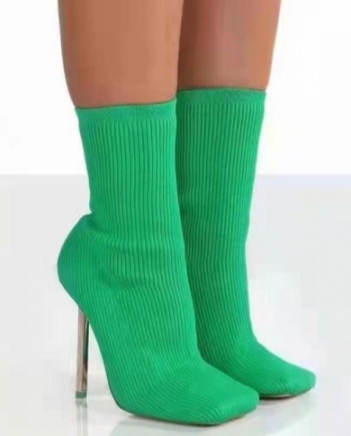 The New Square Toe Stiletto Knit Socks 