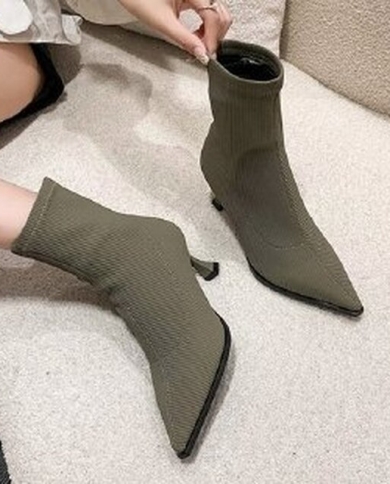 Stretch booties outlet low heel