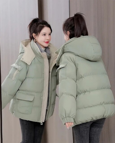 Women Winter Jacket Floral Parkas Female Thicken Coat Cotton Padded Parka  Jacket