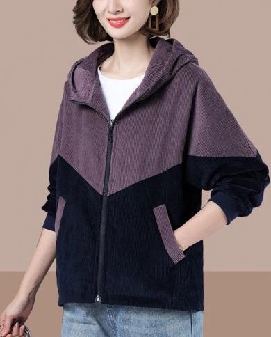 corduroy hooded jacket womens