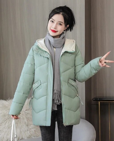 long hooded down jacket