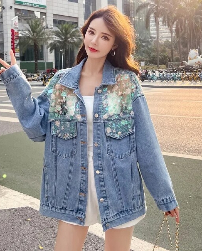 Autumn denim jacket sale