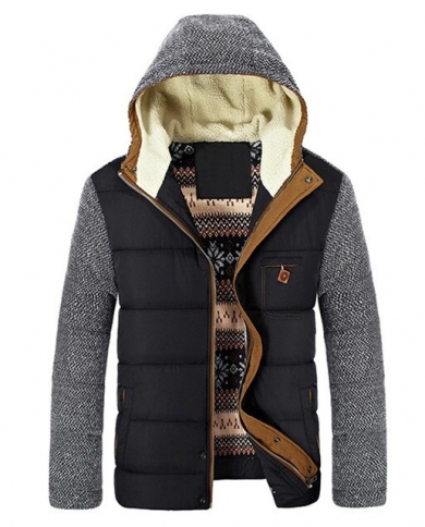 Brand Parkas Winter Fleece Jacket Men 