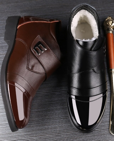 navy blue dress for baby girl New 2023 Men Winter Warm Business Formal Dress Shoes Plus Velvet High Top  Men Leather Boots Black Brown Color Brown Shoe Size 10