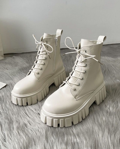 White on sale combat booties