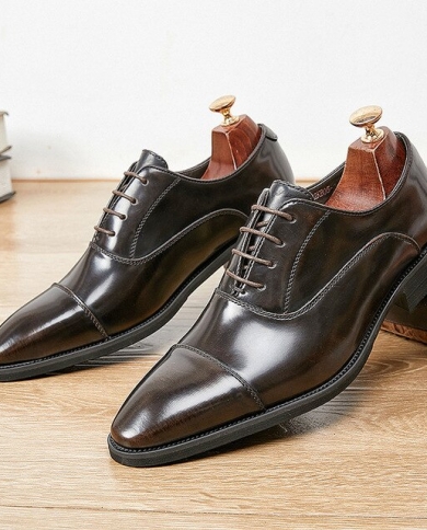 Genuine Leather Oxford Dress Shoes High 