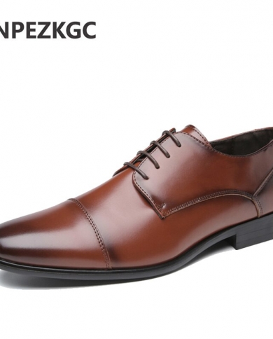 Men Formal Shoes Leather Business 