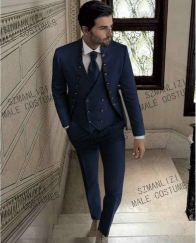 Blazer Sets Double Breasted Suits 2022 Latest Coat Pant Terno Masculino  Slim Fit Plaid Tuxedo Party Suits Wedding Suits For Men