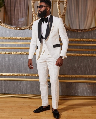 Wedding Suits For Men Groom Tuxedo 2023 Latest Design Formal Elegant 3  Pieces Floral Men Suit Tailor Made Slim Fit Groom Color As Picture Size  Xseu44 Or Us34