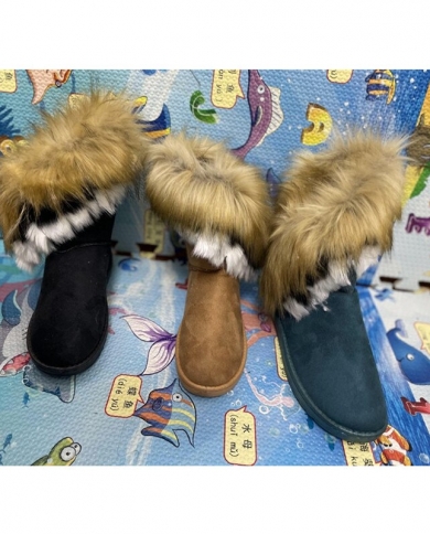 Short Cotton Shoes Ankle Boots Fur Edge 
