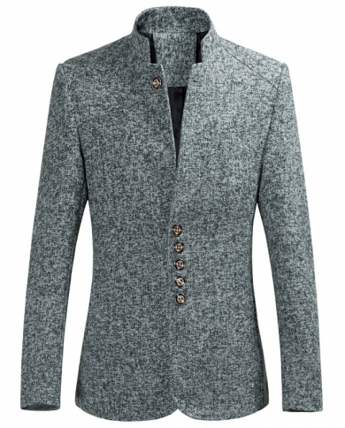 Casual Stand Collar Tunic Suit Jacket 