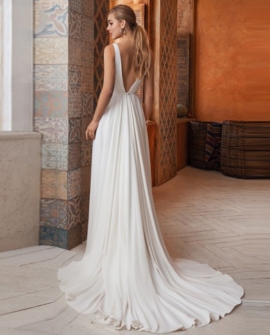 princess polly baby blue dress Plunging Illusion V-Neckline Wedding Dress w/ Open Back