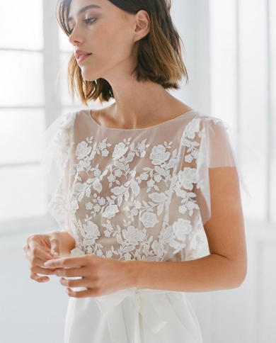 Beach Short Wedding Dress Simple Mini Bridal Dresses Backless Elegant Boho Bride  Gown Lace A Costomize Civil Robe De Ma Color White US Size 16W