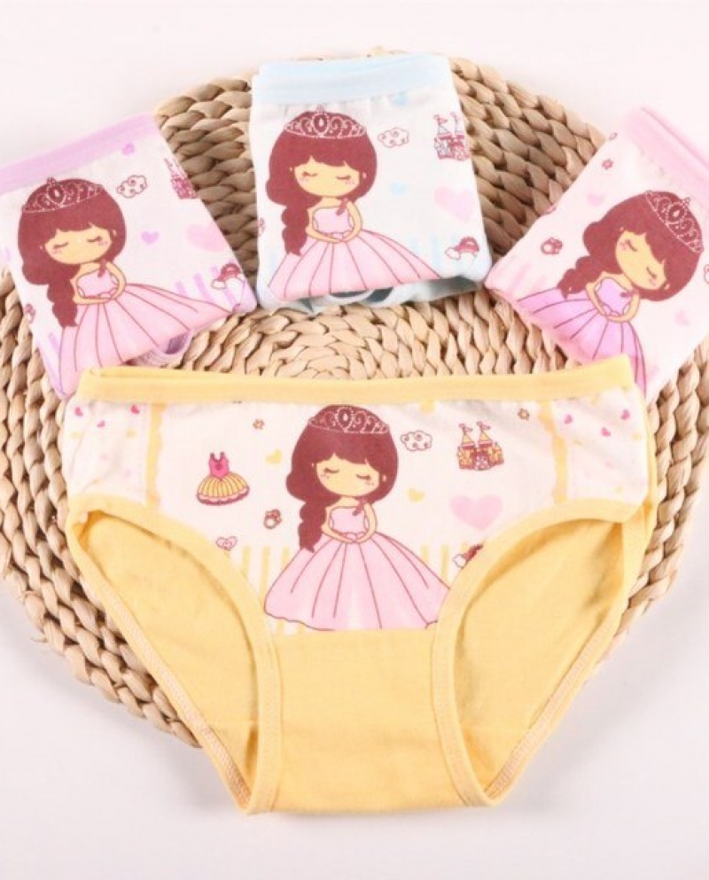 4Pcs/Lot Girls Underwear Children's Cotton Boxers Kids Shorts Panites Baby  Girl Clothes for 2-10 Years