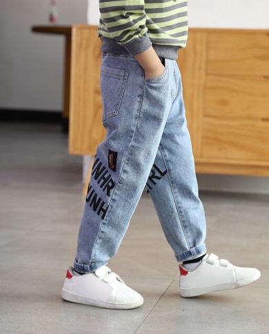Ienens 4 13 Years Boys Jean Clothes Slim Straight Jeans Bottoms Kids Denim  Clothing Long Pants Kids Baby Boy Casual Trou Color Blue Kid Size 9T