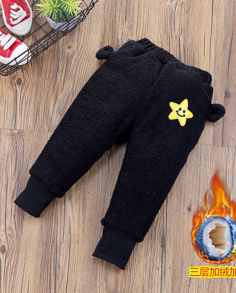 Kids Pants Winter Warm Sports Pants Baby Boys Girls Pants Newborn Baby  Trousers Plus Thick Velvet Long Pants Children Le Color Blue Kid Size 6T  120CM