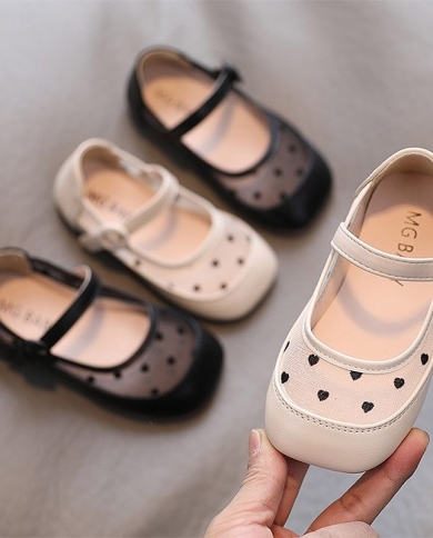  Girl's Bow Tie Cut Ballet Flats Mary Jean Shoes Leather  Loafers School Uniform Wedding Mary Jane Baby Girl Christening Shoes Black