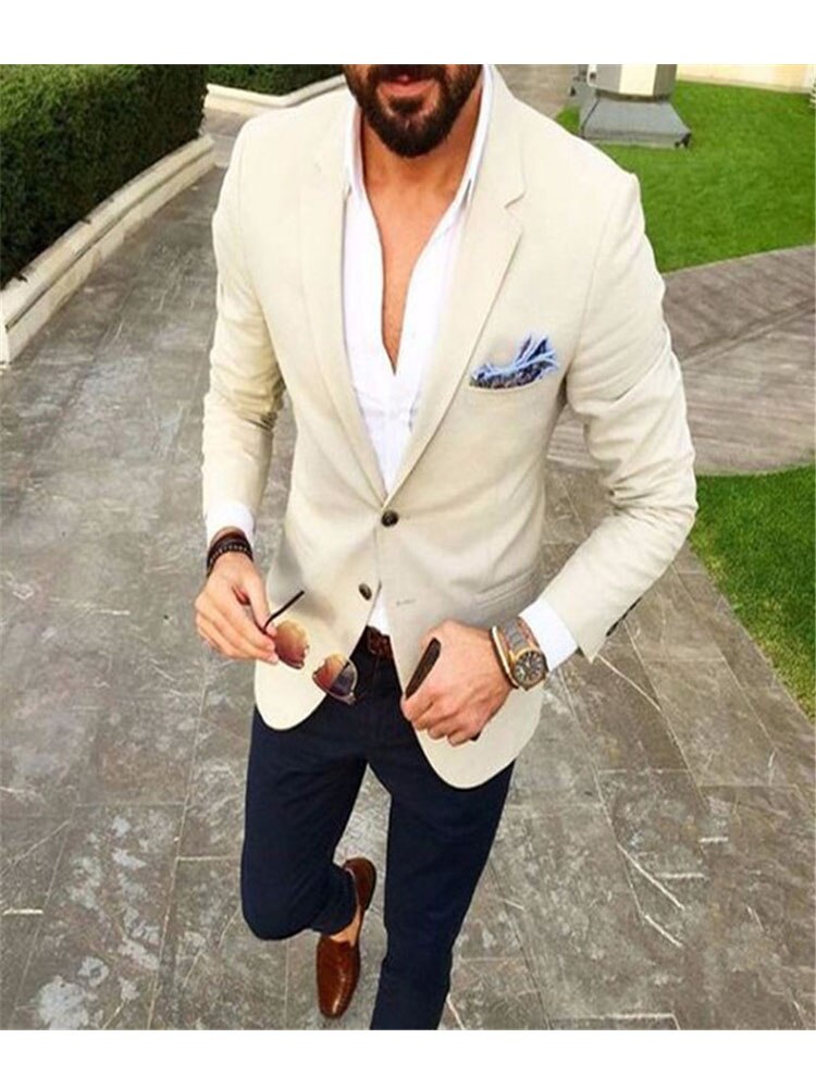 Pin by Boss on Style | Blue blazer outfit men, Blazer outfits men, White  pants men