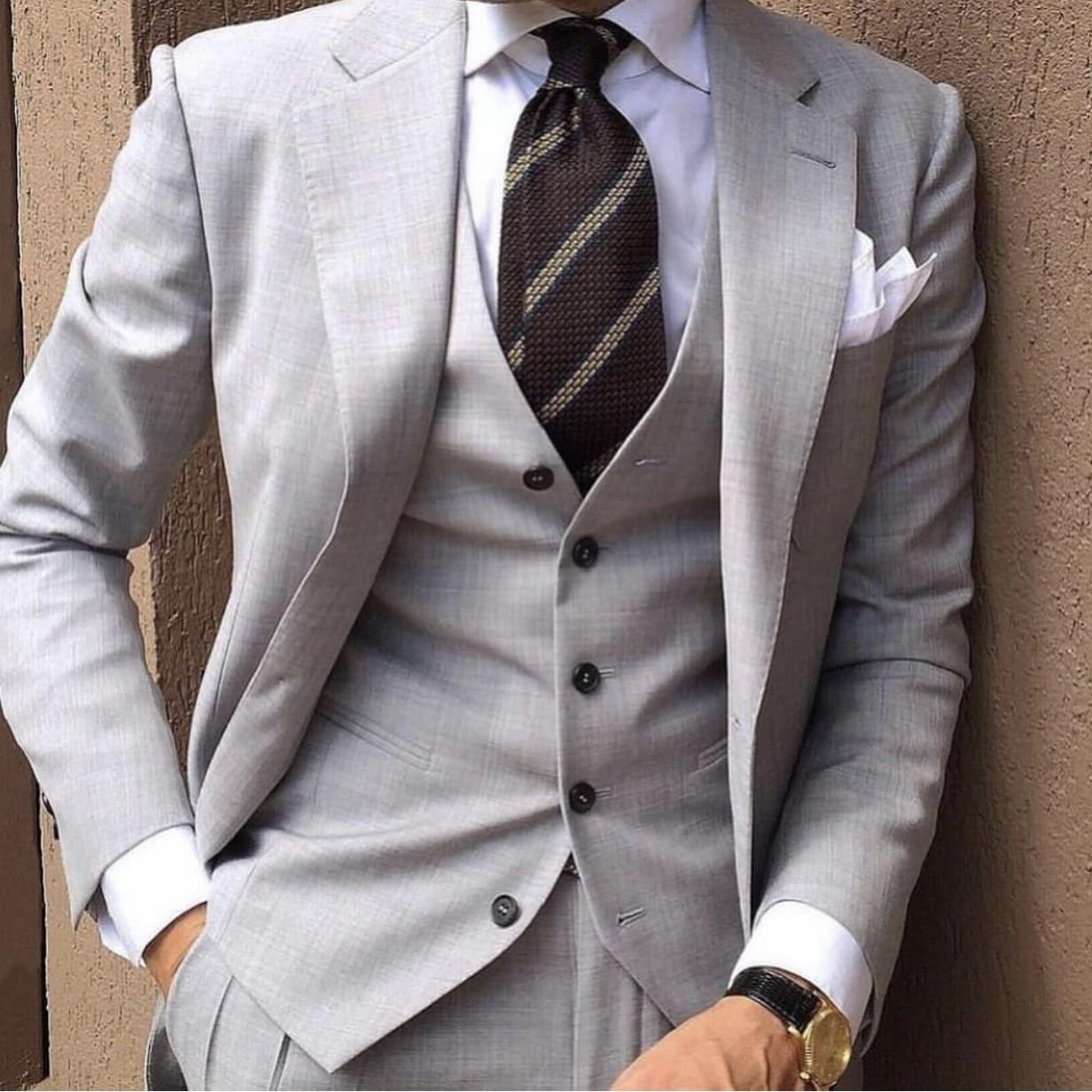 Silver wedding outlet suits for groom