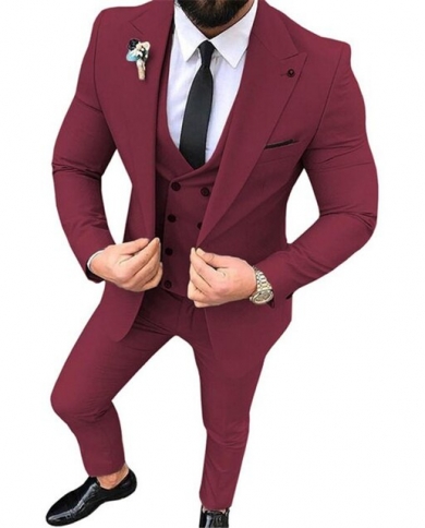 Burgundy Navy Blue Combination Suit for men by BespokeDaily