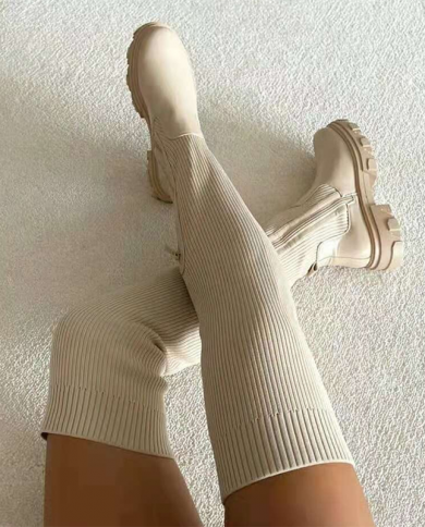 2022 Flats Shoes Thick Sole Boots 