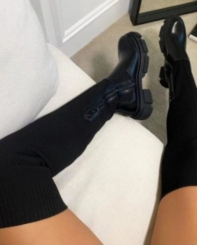 2022 Flats Shoes Thick Sole Boots 