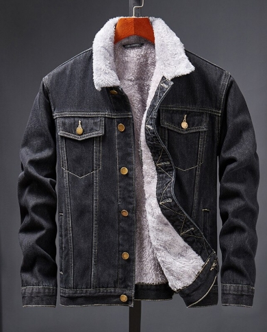 Men's Collarless Denim Jacket In Washed Black | Boohoo UK