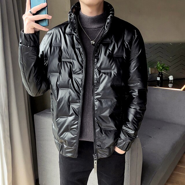Shiny Mens Jacket Coats Winter Men 