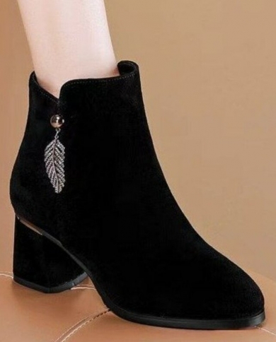 2022 Women's Shoes Women Ankle Boot Low 