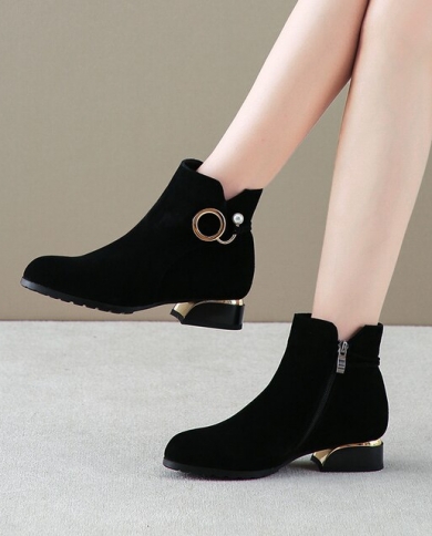2022 Women's Shoes Women Ankle Boot Low 