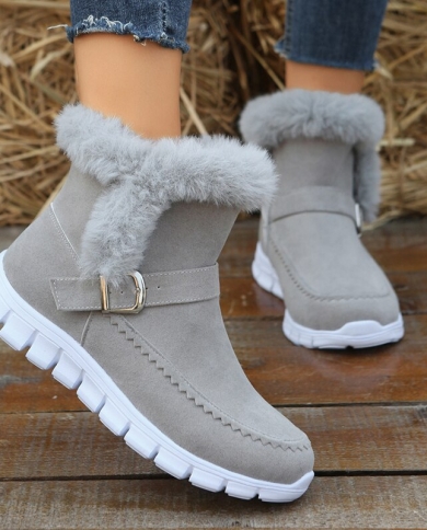 Warm Thicken Plush Snow Boots Woman 