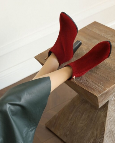 2022 Autumn Faux Suede Ankle Boots 