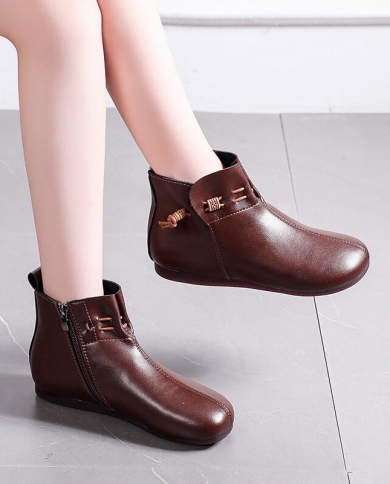 soft flat ankle boots