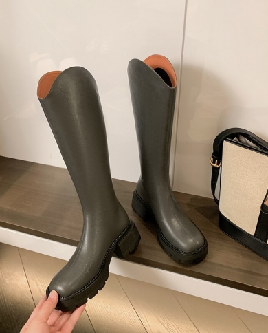 tall black biker boots