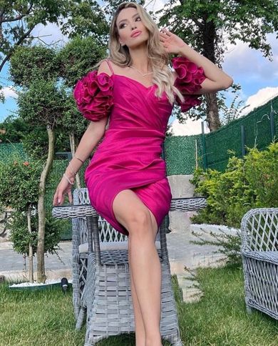 Satin Straight Evening Dress V Neck 2023 Party Dresses Modern Above Knee Spaghetti Strap Wedding Guest Gowns Robes De So Color Beige US Size 12 Satin Straight Evening Dress V Neck 2023 Party Dresses Modern Above Knee Spaghetti Strap Wedding Guest Gowns Robes De So Color Beige US Size 12