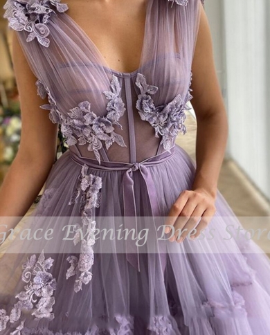 Elegant Sleeveless Lace Short Prom Dresses For Women V Neck