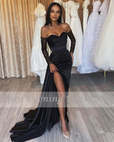 Black Prom Dress Sequined Corset Sweetheart High Split Party Dresses 2024  Sexy Prom Gowns Formal Gown Vestidos de Fiesta Mujer - AliExpress