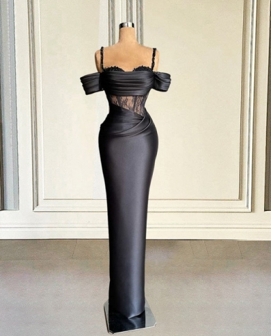 Black Girls Long Prom Dresses Sequined Appliques Sweetheart Straight  African Women Formal Evening Gowns For Party 2023 Color Black US Size 2