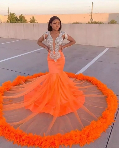 Diamond mermaid 2024 prom dress